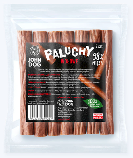 JOHN DOG PALUCHY WOŁOWE 7 SZT.