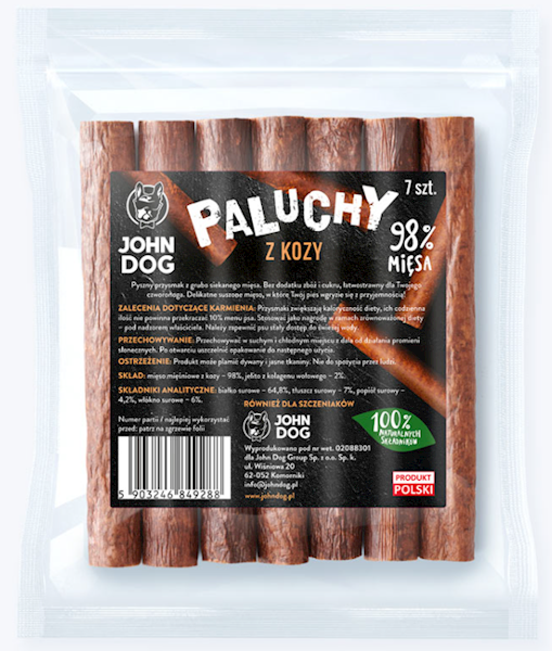JOHN DOG PALUCHY Z KOZY 7 SZT.