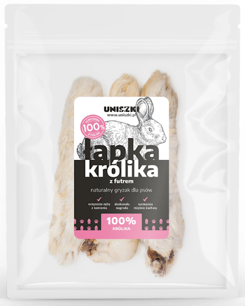 UNISZKI ŁAPKA KRÓLIKA Z FUTREM 100G