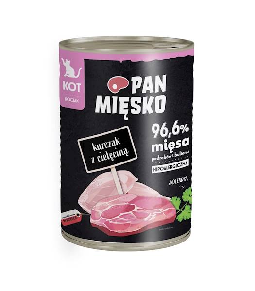 PAN MIĘSKO 400G KURCZAK CIELĘCINA KOCIAK