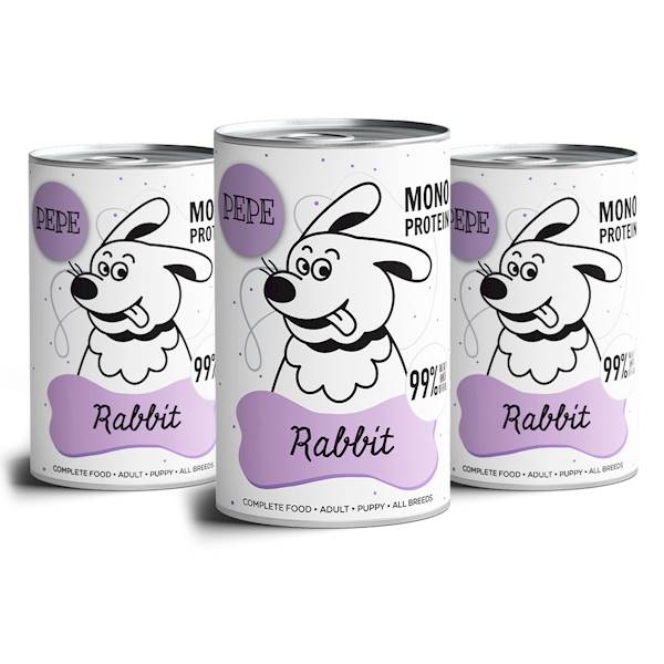 Karma mokra PEPE Rabbit (królik) 400g