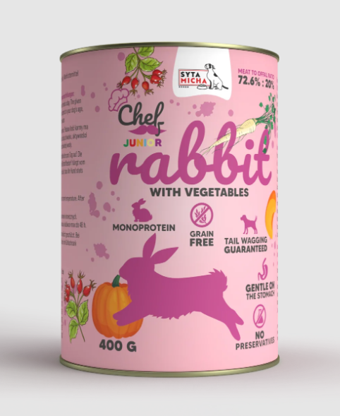 SYTA MICHA CHEF KRÓLIK Z WARZYWAMI JUNIOR 400G