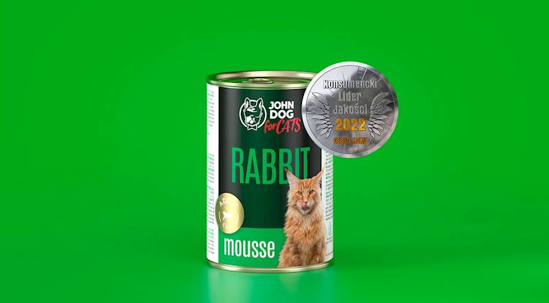 JOHN DOG FOR CATS KRÓLIK MUS 400G