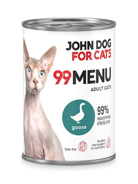 JOHN DOG FOR CATS 99 MENU GĘŚ 400G