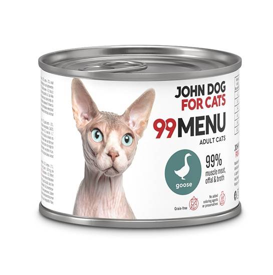 JOHN DOG FOR CATS 99 MENU GĘŚ 200G
