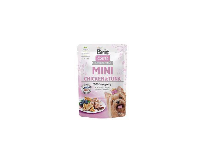 BRIT CARE MINI POUCH KURCZAK TUŃCZYK 85G