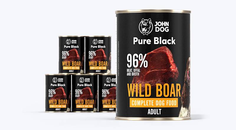 JOHN DOG PURE BLACK DZICZYZNA 400 ADULT