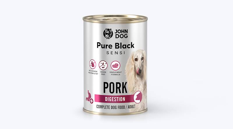 JOHN DOG PURE BLACK SENSI DIGESTION WIEPRZOWINA 400G