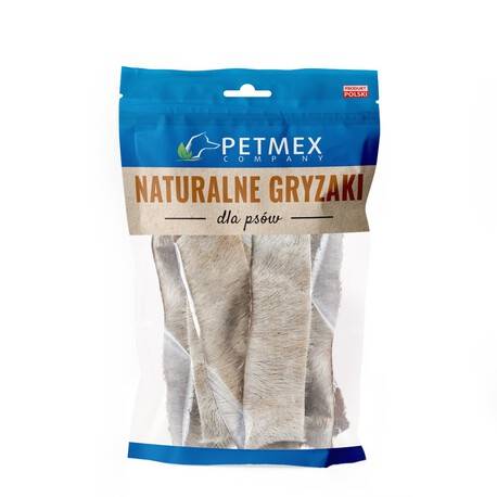 PETMEX SKÓRA WOŁOWA Z FUTREM 15 CM 100G