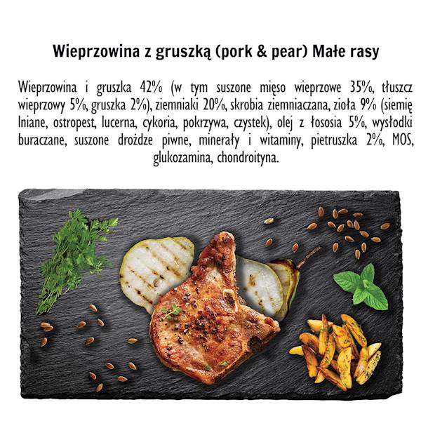 PAKA ZWIERZAKA Karma sucha SH Wieprzowina z gruszką "S" 1,5kg