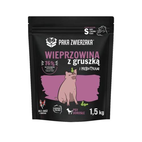 PAKA ZWIERZAKA Karma sucha SH Wieprzowina z gruszką "S" 1,5kg