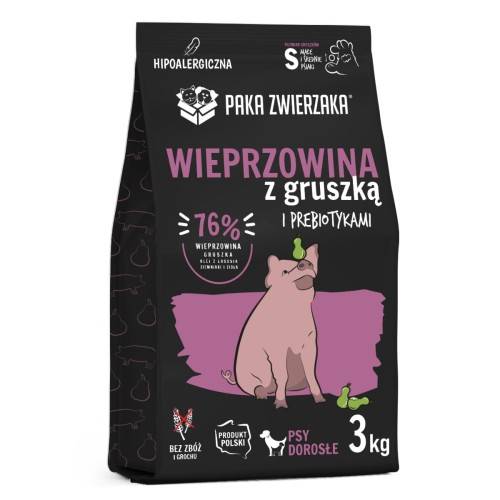 PAKA ZWIERZAKA Karma sucha SH Wieprzowina z gruszką "S" 3kg