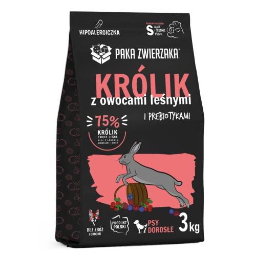 PAKA ZWIERZAKA Karma sucha SH Królik z owocami leśnymi "S" 3kg
