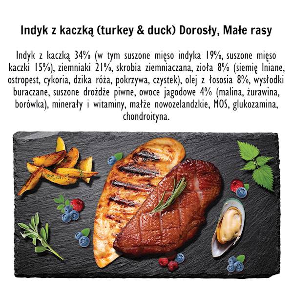 PAKA ZWIERZAKA Karma sucha SH Indyk z kaczką "S" 3kg