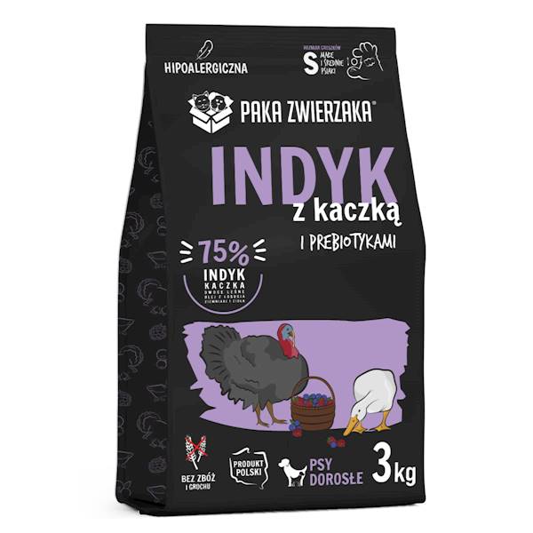 PAKA ZWIERZAKA Karma sucha SH Indyk z kaczką "S" 3kg