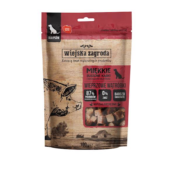 WIEJSKA ZAGRODA WIEPRZOWE WĄTRÓBKI 100G