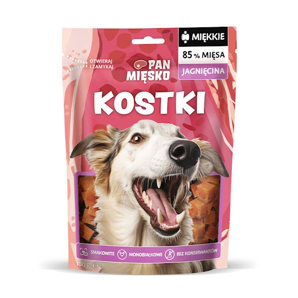 PAN MIĘSKO KOSTKI JAGNIĘCINA DLA PSA 100G