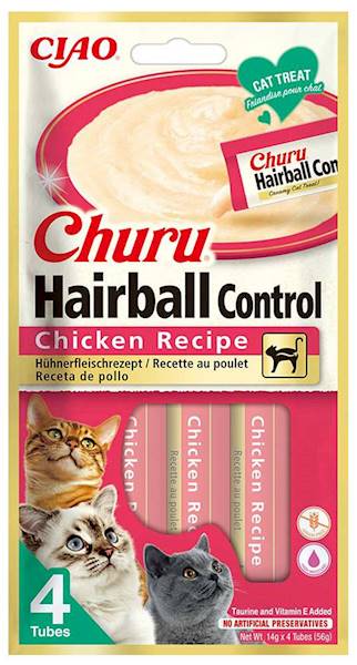 CHURU HAIRBALL CONTROL Z KURCZAKIEM 4X14G 