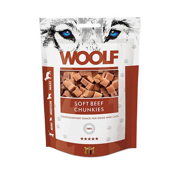 WOOLF SOFT BEEF CHUNKIES 100G