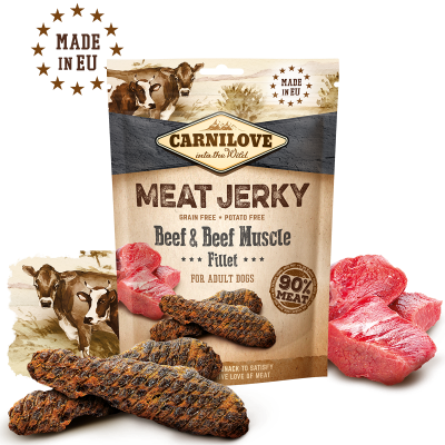 CARNILOVE JERKY BEEF & BEEF MUSCLE 100G