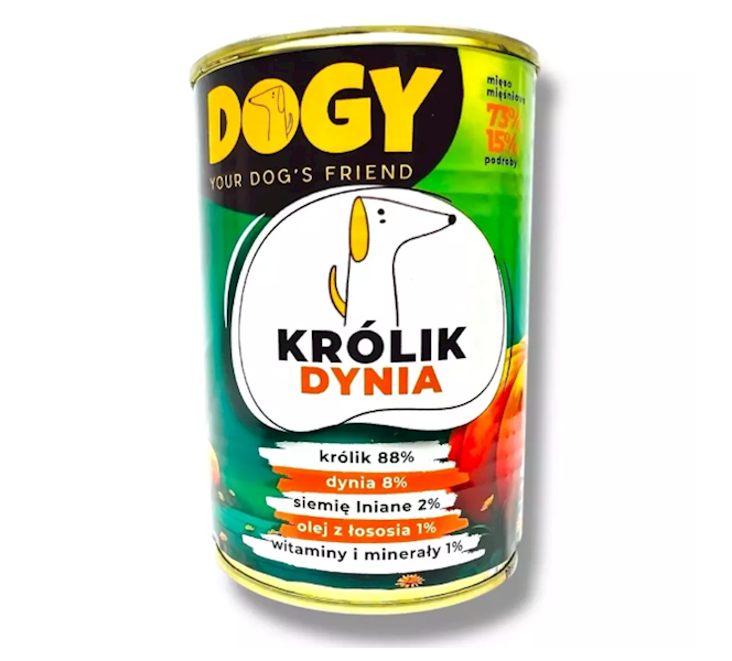 DOGY KRÓLIK Z DYNIĄ 400G
