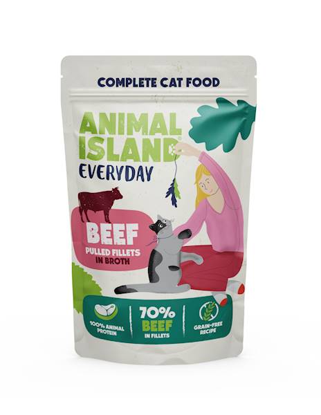 ANIMAL ISLAND CAT WOŁOWINA 85G
