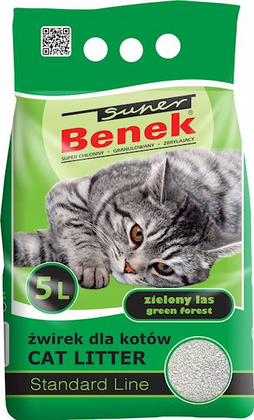 SUPER BENEK STANDARD – ŻWIREK BENTONITOWY DLA KOTA