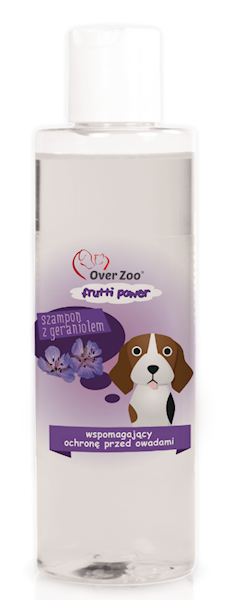 OVER ZOO SZAMPON Z GERANIOLEM DLA PSA PRZECIW OWADOM 200 ML