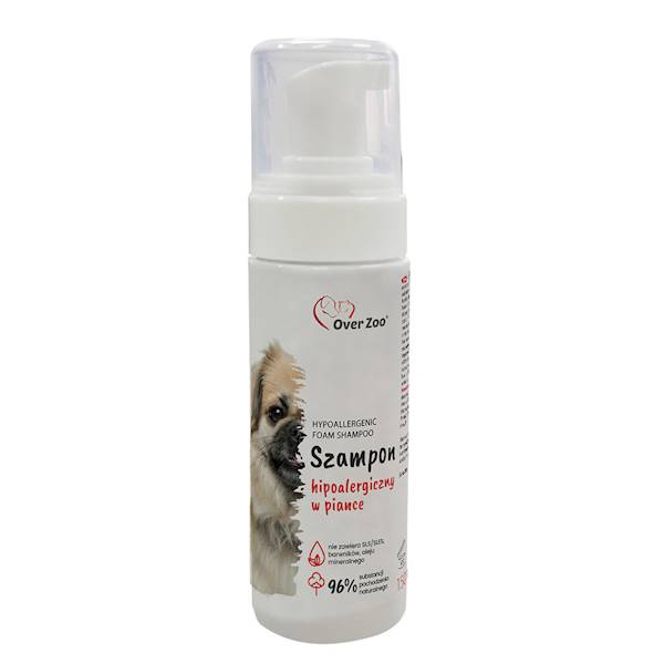 OVER ZOO SZAMPON HIPOALERGICZNY W PIANCE DLA PSÓW I KOTÓW 150 ML
