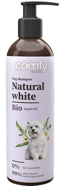 COMFY SZAMPON NATURAL WHITE DLA PSÓW O JASNEJ I BIAŁEJ SIERŚCI 250ML