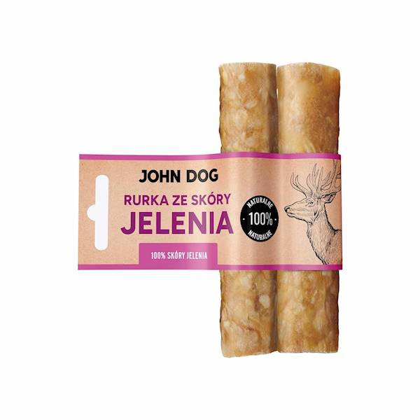 JOHN DOG RURKA ZE SKÓRY JELENIA 25CM
