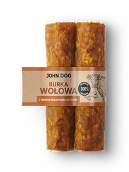 JOHN DOG RURKA WOŁOWA Z KURKUMĄ 2SZT.