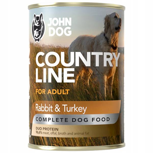 JOHN DOG COUNTRY LINE KRÓLIK Z INDYKIEM 400G