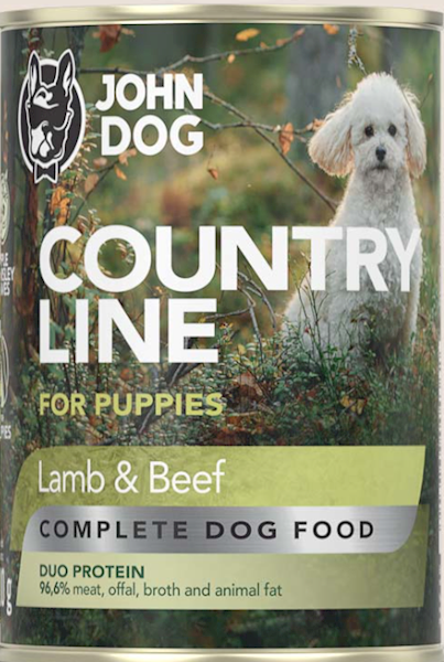 JOHN DOG COUNTRY JAGNIĘCINA I WOŁOWINA DLA SZCZENIAKA 400G