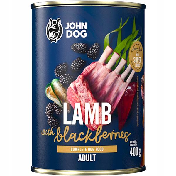 JOHN DOG BERRY JAGNIĘCINA Z JEŻYNAMI 400G