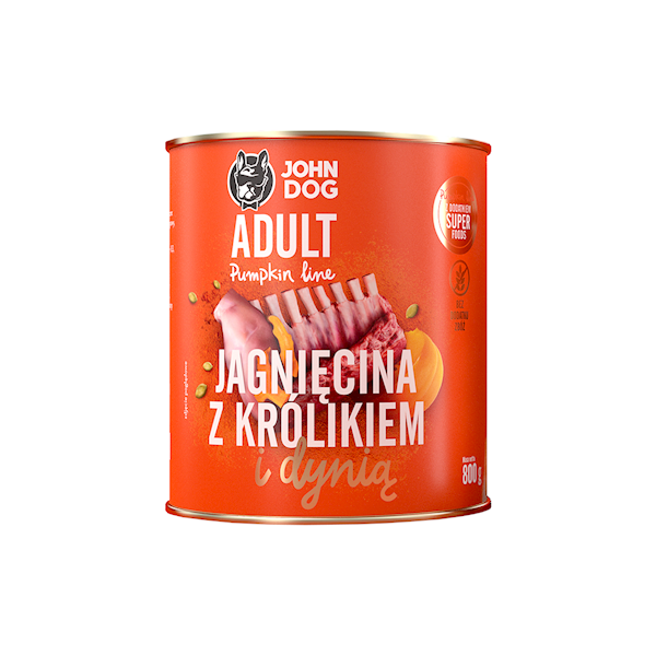 JOHN DOG PUMPKIN JAGNIĘCINA Z KRÓLIKIEM 800G