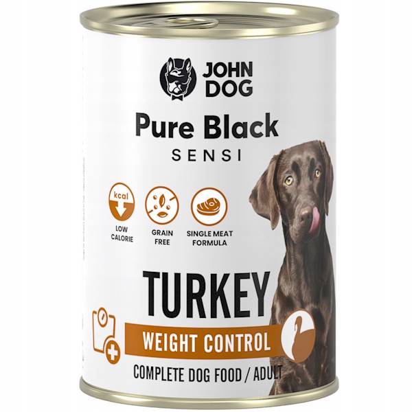 JOHN DOG PURE BLACK SENSI LIGHT INDYK 400G