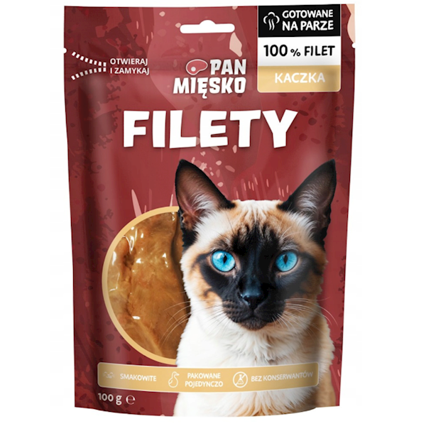 PAN MIĘSKO FILETY KACZKA 100G DLA KOTA