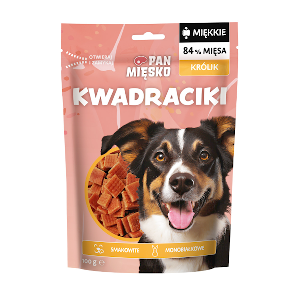 PAN MIĘSKO KWADRACIKI KRÓLIK 100G