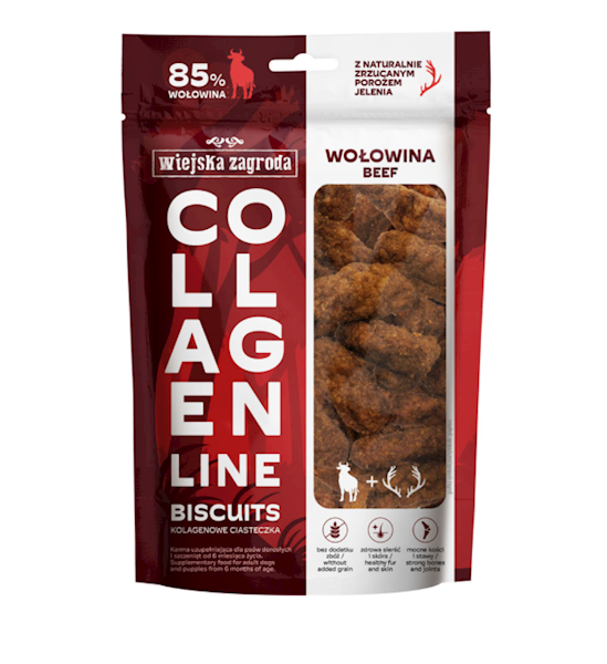 WIEJSKA ZAGRODA KOLAGENOWE CIASTECZKA WOŁOWINA 90G