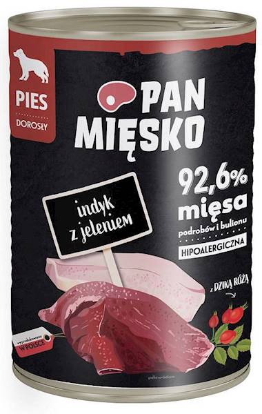 PAN MIĘSKO 400G INDYK JELEŃ ADULT