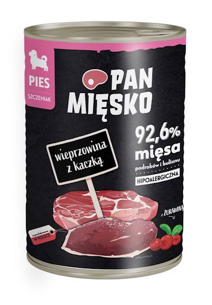 PAN MIĘSKO 400G WIEPRZOWINA KACZKA SZCZENIAK