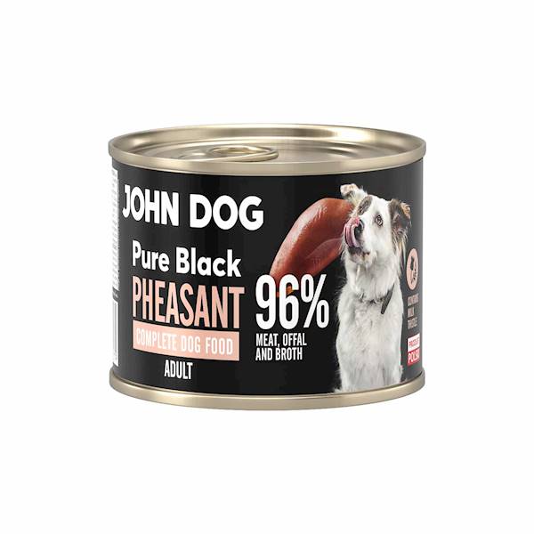 JOHN DOG PURE BLACK BAŻANT ADULT 200G