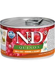 N&D DOG QUINOA HERRING & COCONUT MINI 140G