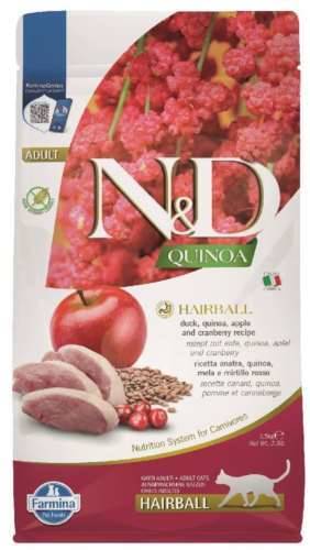 N&D QUINOA CAT HAIRBALL ADULT 300G