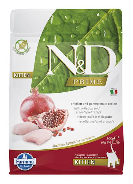 N&D PRIME CAT CHICKEN & POMEGRANATE KITTEN 300G