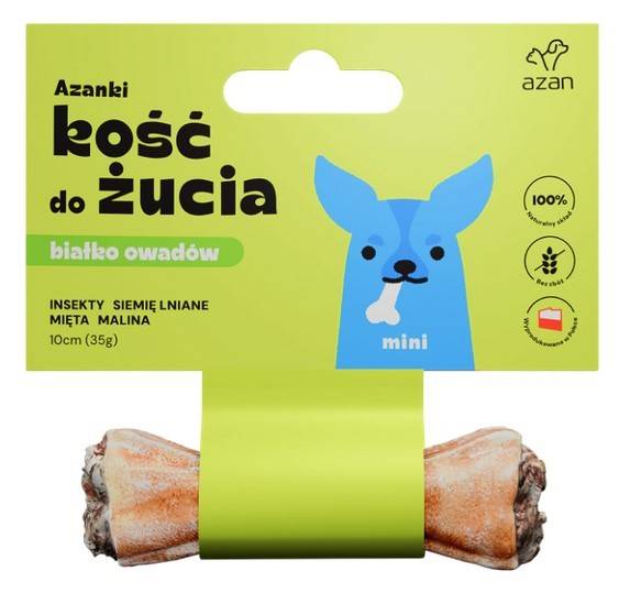 AZANKI KOŚĆ Z INSEKTAMI I MIĘTĄ MINI 10CM