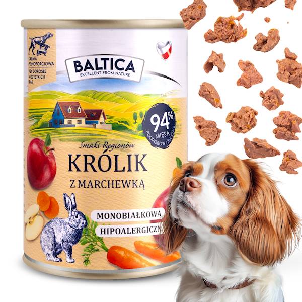 BALTICA KRÓLIK Z MARCHEWKĄ 400G PIES