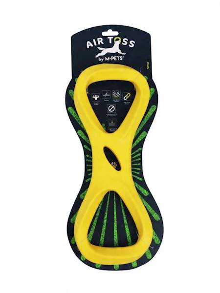 M PETS ZABAWKA PŁYWAJĄCA AIR TOSS TWIST ŻÓŁTY