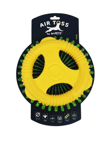 M PETS ZABAWKA PŁYWAJĄCA AIR TOSS KOŁO ZIELONE/ŻÓŁTE